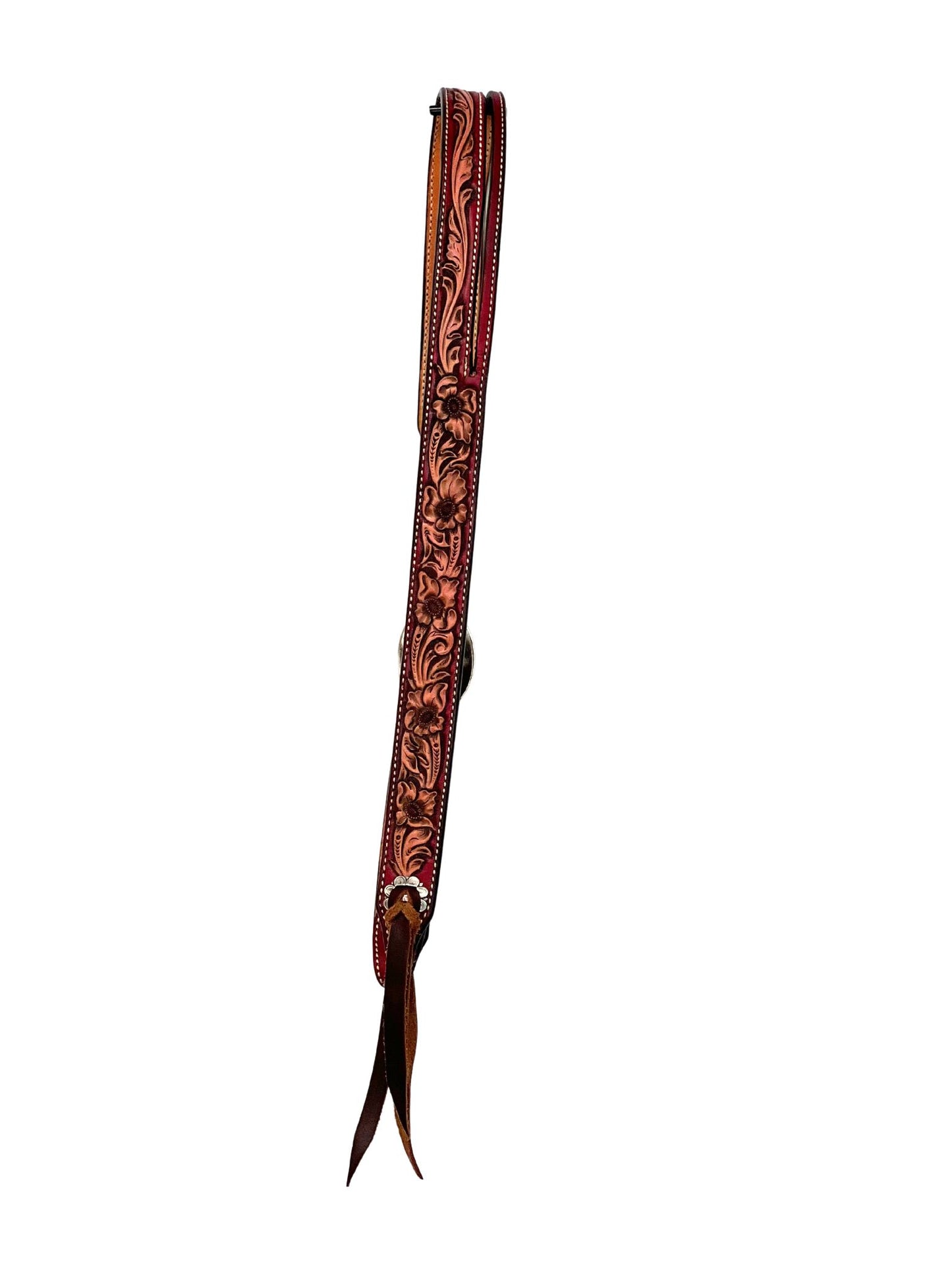 McTaggart Leather Red two-toned split ear headstall