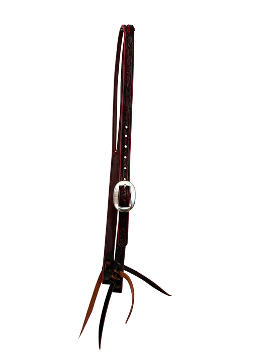 McTaggart Leather Black cherry split-ear headtsall