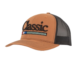 Brown/Black Embroidered 3D Logo Trucker Snapback Cap