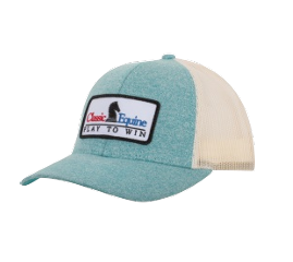 Teal Heather Embroidered Patch Trucker Snapback Cap